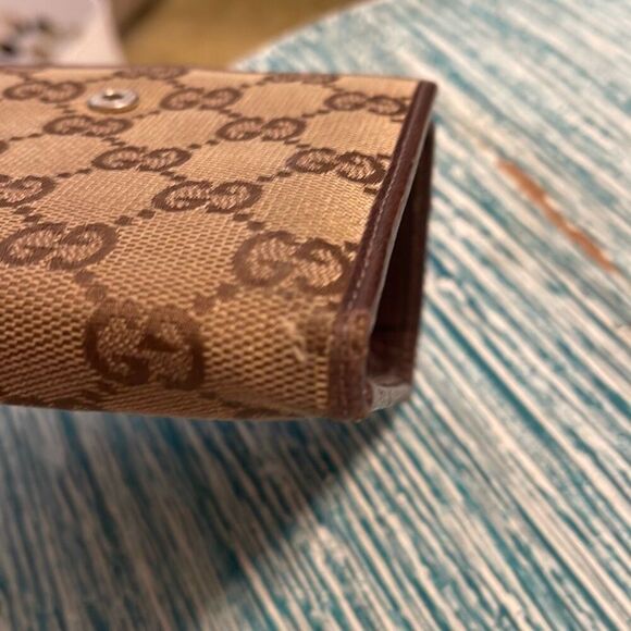 GUCCI GG Authentic Supreme Canvas GG Monogram Unisex Wallet - Picture 12 of 14